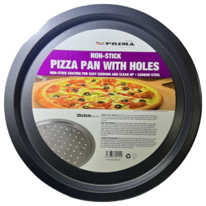 Non stick pizza pan with holes