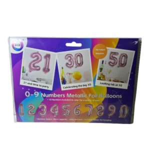 0-9 NUMBERS METALLIC FOIL BALOON